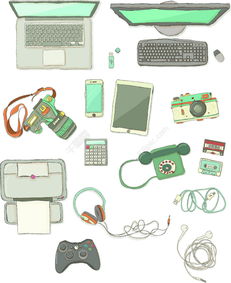 高效辦公，從桌面整理開始 精選電腦筆記本文具矢量素材免費(fèi)下載